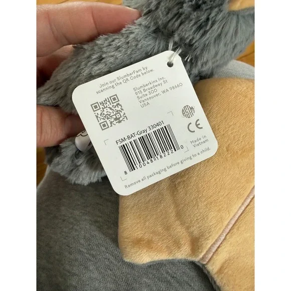 NWT Slumberkins grey bat plush collectible - Picture 4 of 7